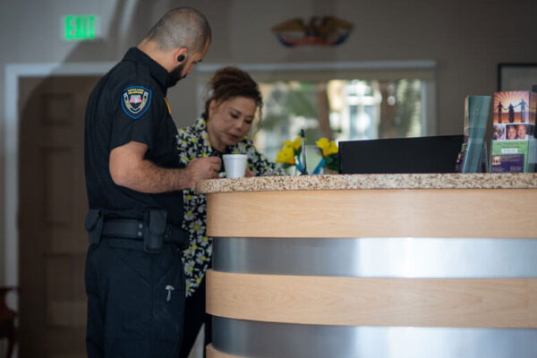 patrol and security services security guard- cash counter