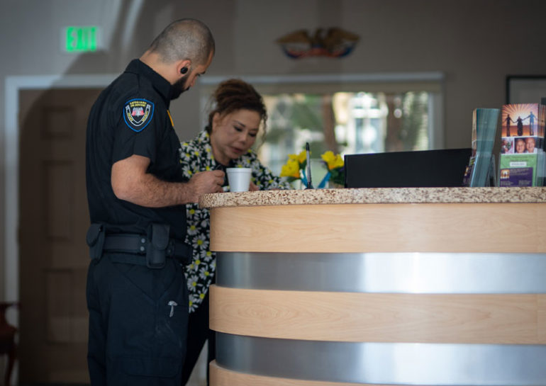 security guard- cash counter